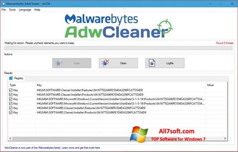 Screenshot AdwCleaner para Windows 7