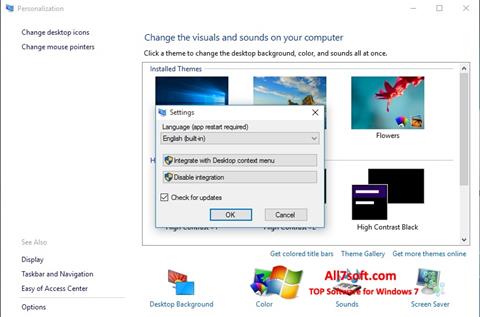 Screenshot Personalization Panel para Windows 7