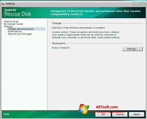 Screenshot Kaspersky Rescue Disk para Windows 7