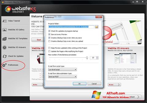 Screenshot WebSite X5 para Windows 7