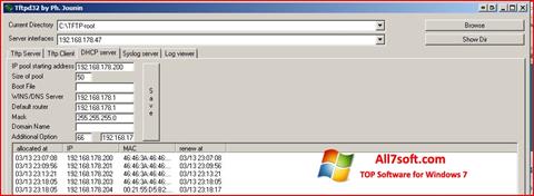 Screenshot Tftpd32 para Windows 7