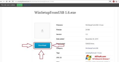 Screenshot WinSetupFromUSB para Windows 7
