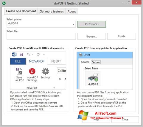 Screenshot doPDF para Windows 7