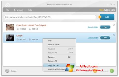 Screenshot Freemake Video Downloader para Windows 7